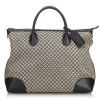 Gucci Vintage - Diamante Jacquard Travel Bag - Black Brown - Leather Handbag - Luxury High Quality - Avvenice