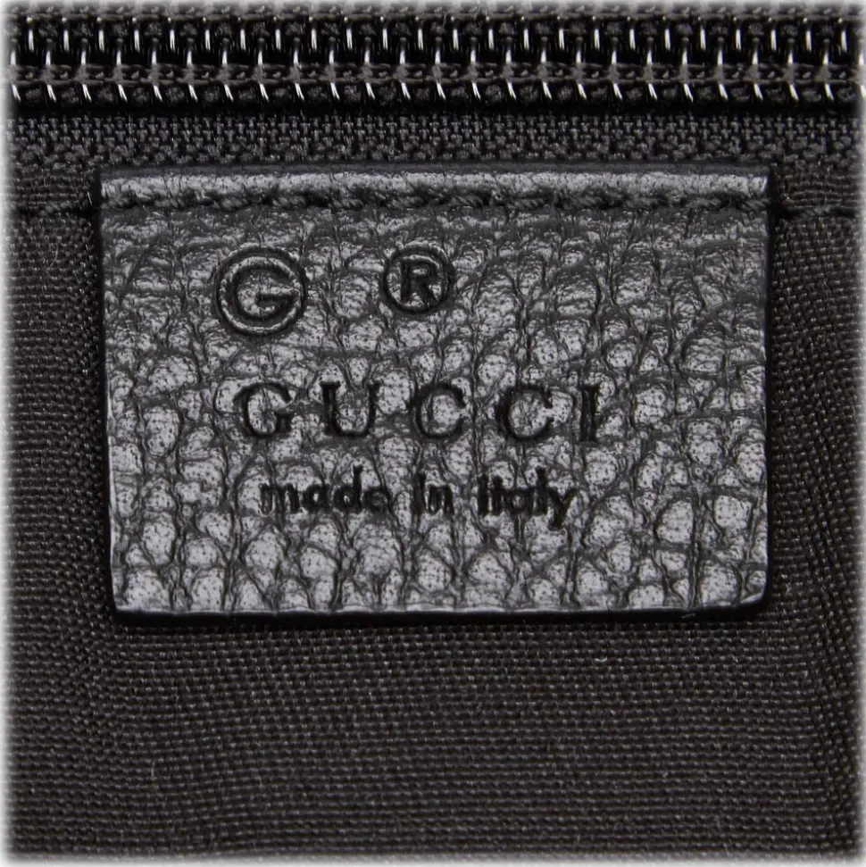 Gucci Vintage - Diamante Jacquard Travel Bag - Black Brown - Leather Handbag - Luxury High Quality - Avvenice