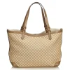 Gucci Vintage - Diamante Jacquard Tote Bag - Brown - Leather Handbag - Luxury High Quality - Avvenice