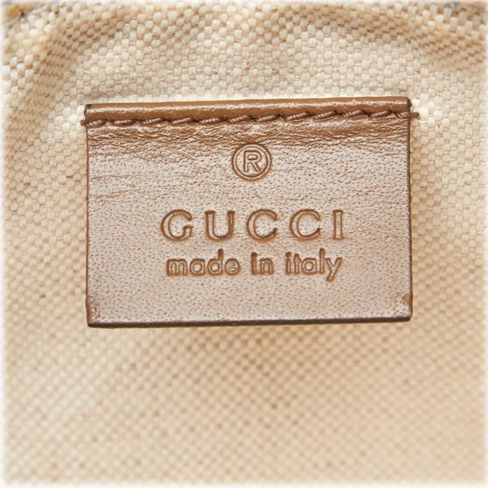 Gucci Vintage - Diamante Jacquard Tote Bag - Brown - Leather Handbag - Luxury High Quality - Avvenice