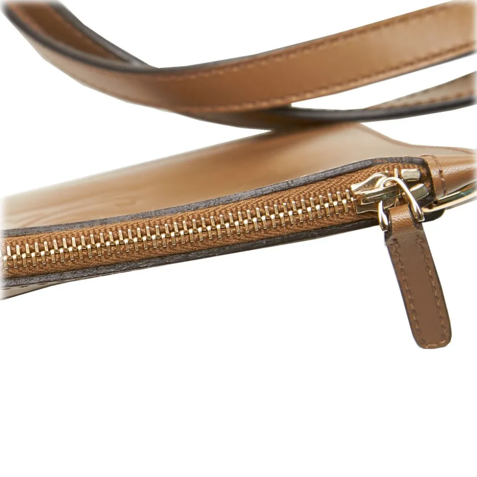 Gucci Vintage - Diamante Jacquard Tote Bag - Brown - Leather Handbag - Luxury High Quality - Avvenice