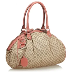 Gucci Vintage - Diamante Jacquard Sukey Handbag Bag - Brown - Leather Handbag - Luxury High Quality - Avvenice