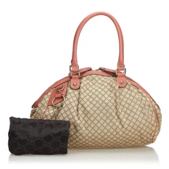 Gucci Vintage - Diamante Jacquard Sukey Handbag Bag - Brown - Leather Handbag - Luxury High Quality - Avvenice
