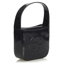 Gucci Vintage - Double G Patent Leather Handbag Bag - Black - Leather Handbag - Luxury High Quality - Avvenice