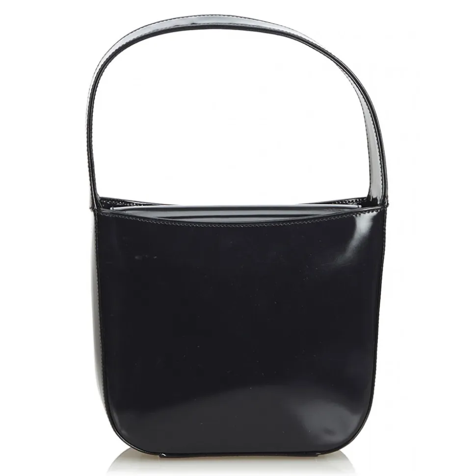 Gucci Vintage - Double G Patent Leather Handbag Bag - Black - Leather Handbag - Luxury High Quality - Avvenice