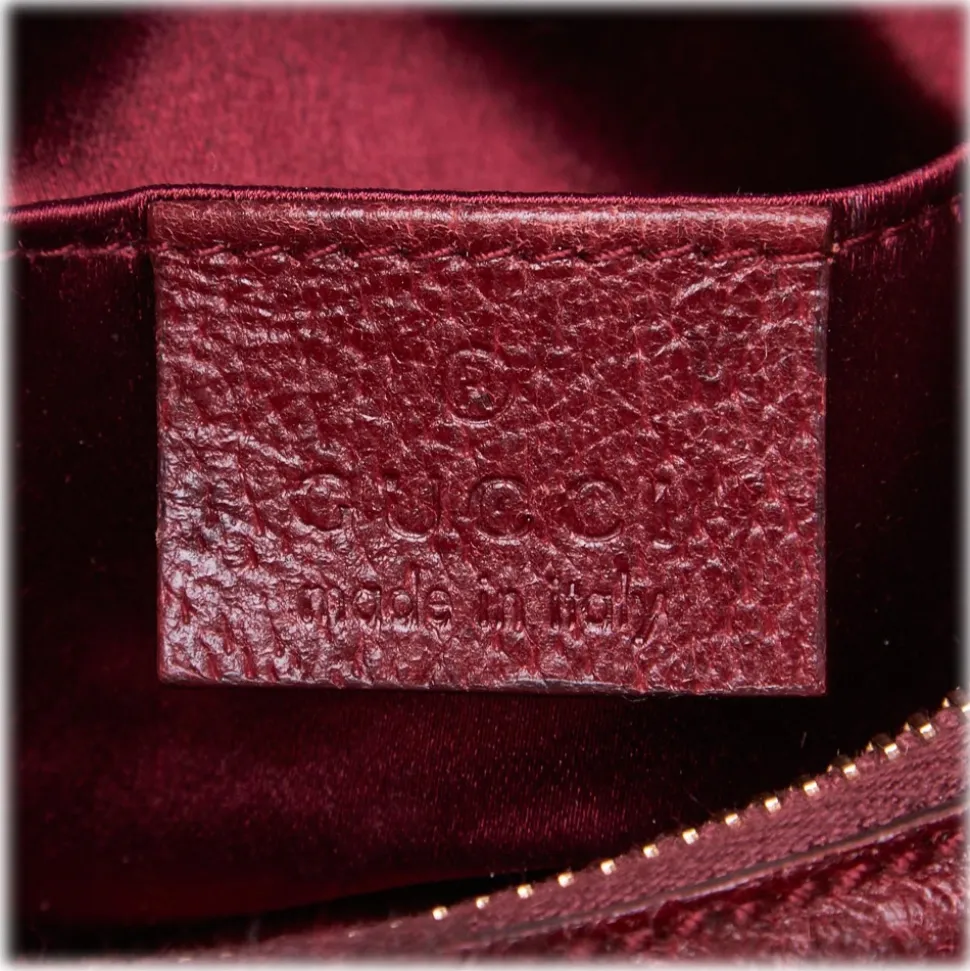 Gucci Vintage - Fur Bamboo Ring Hobo Bag - Red - Leather Handbag - Luxury High Quality - Avvenice