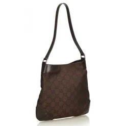 Gucci Vintage - GG Canvas Shoulder Bag - Brown - Leather Handbag - Luxury High Quality - Avvenice