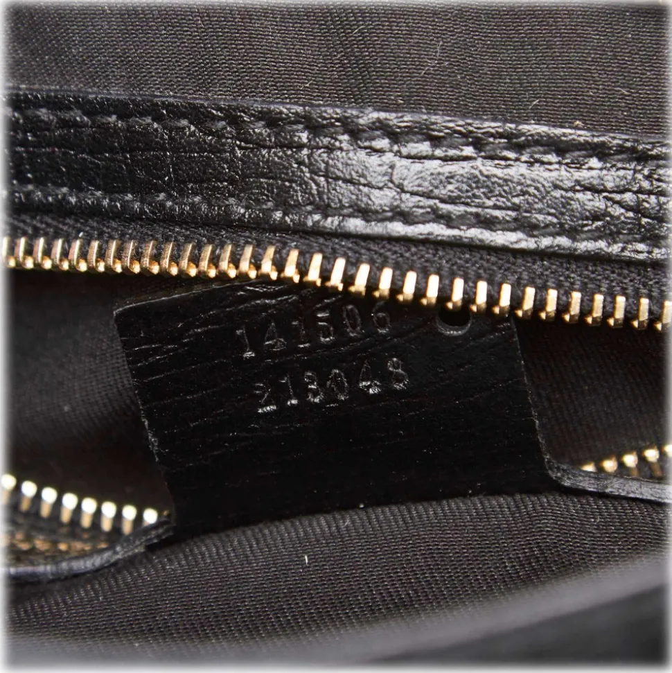 Gucci Vintage - GG Canvas Hasler Crossbody Bag - Black - Leather Handbag - Luxury High Quality - Avvenice