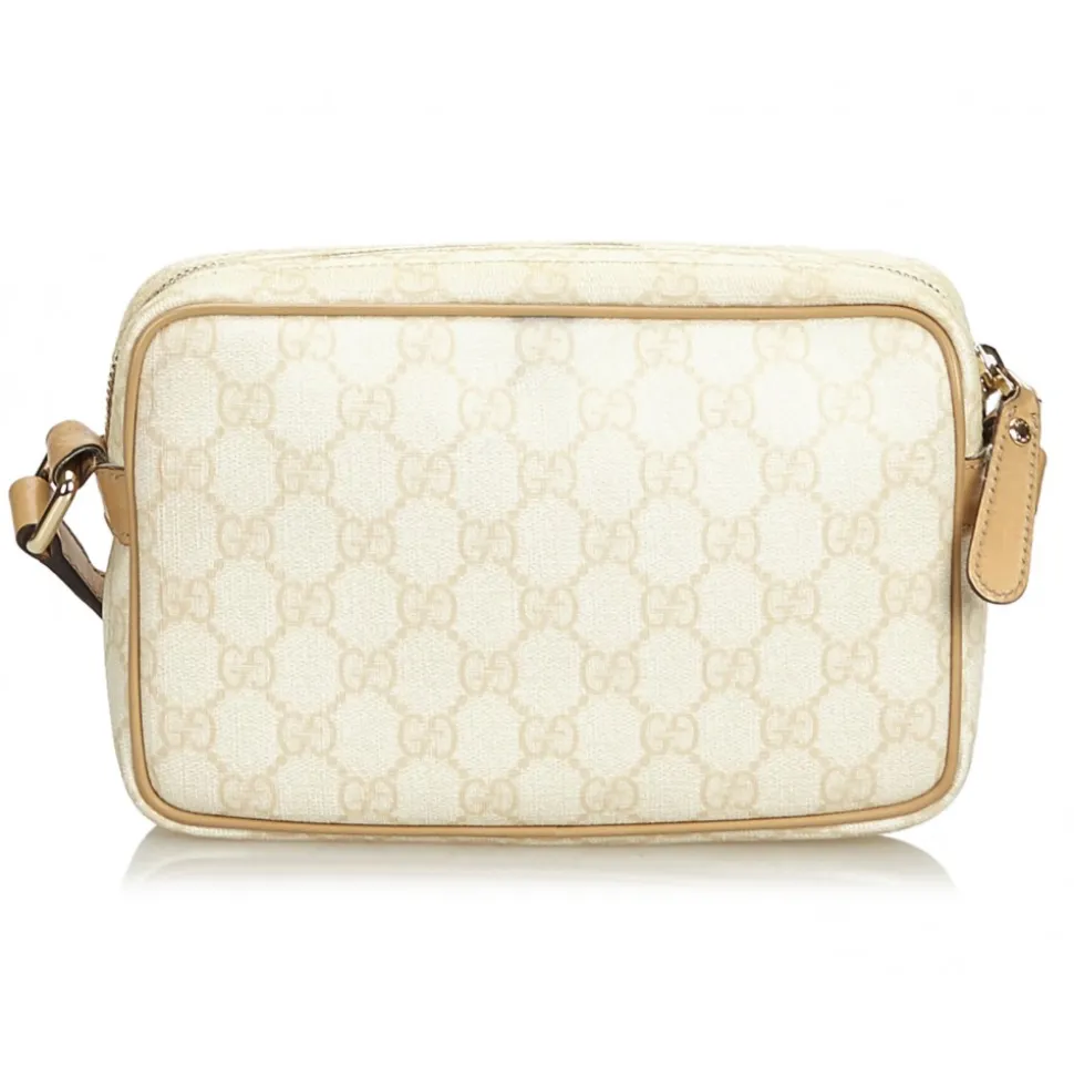Gucci Vintage - GG Crossbody Bag - White - Leather Handbag - Luxury High Quality - Avvenice