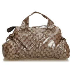 Gucci Vintage - GG Crystal Coated Canvas Hysteria Handbag Bag - Brown - Leather Handbag - Luxury High Quality - Avvenice