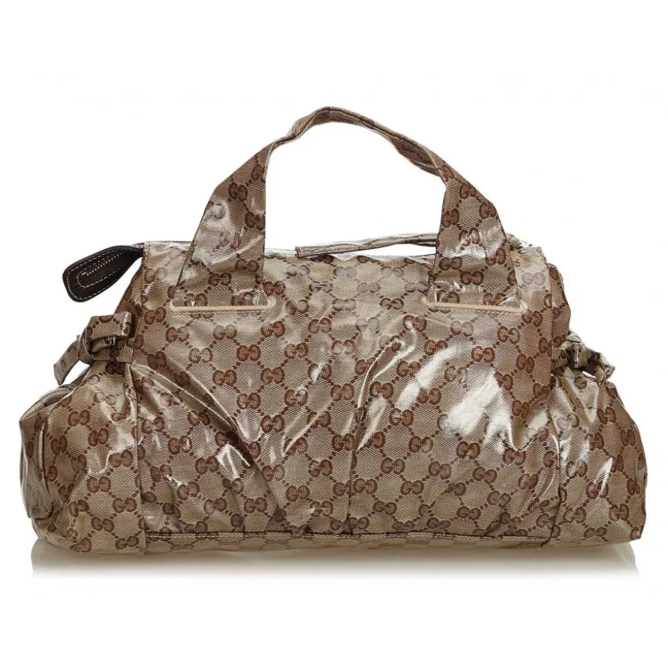 Gucci Vintage - GG Crystal Coated Canvas Hysteria Handbag Bag - Brown - Leather Handbag - Luxury High Quality - Avvenice