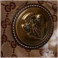 Gucci Vintage - GG Crystal Coated Canvas Hysteria Handbag Bag - Brown - Leather Handbag - Luxury High Quality - Avvenice