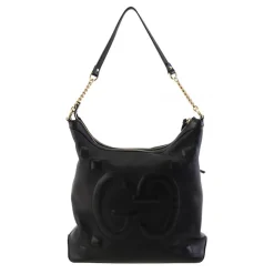 Gucci Vintage - GG Embossed Apollo Leather Shoulder Bag - Black - Leather Handbag - Luxury High Quality - Avvenice