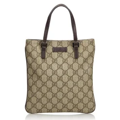 Gucci Vintage - GG Handbag Bag - Brown - Leather Handbag - Luxury High Quality - Avvenice