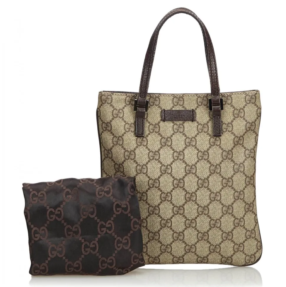 Gucci Vintage - GG Handbag Bag - Brown - Leather Handbag - Luxury High Quality - Avvenice