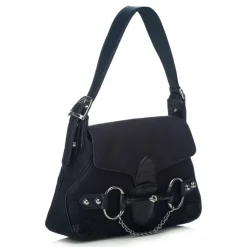 Gucci Vintage - GG Horsebit Jacquard Handbag Bag - Black - Leather Handbag - Luxury High Quality - Avvenice