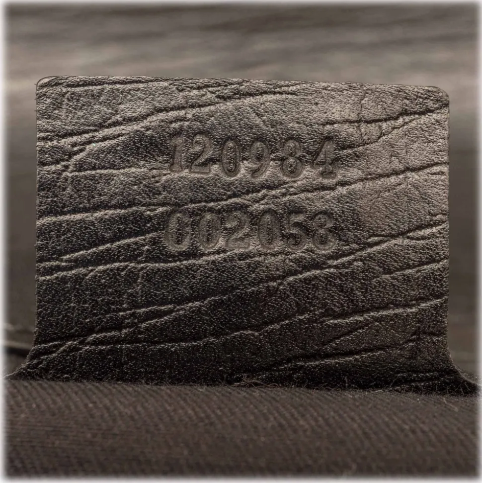 Gucci Vintage - GG Horsebit Jacquard Handbag Bag - Black - Leather Handbag - Luxury High Quality - Avvenice