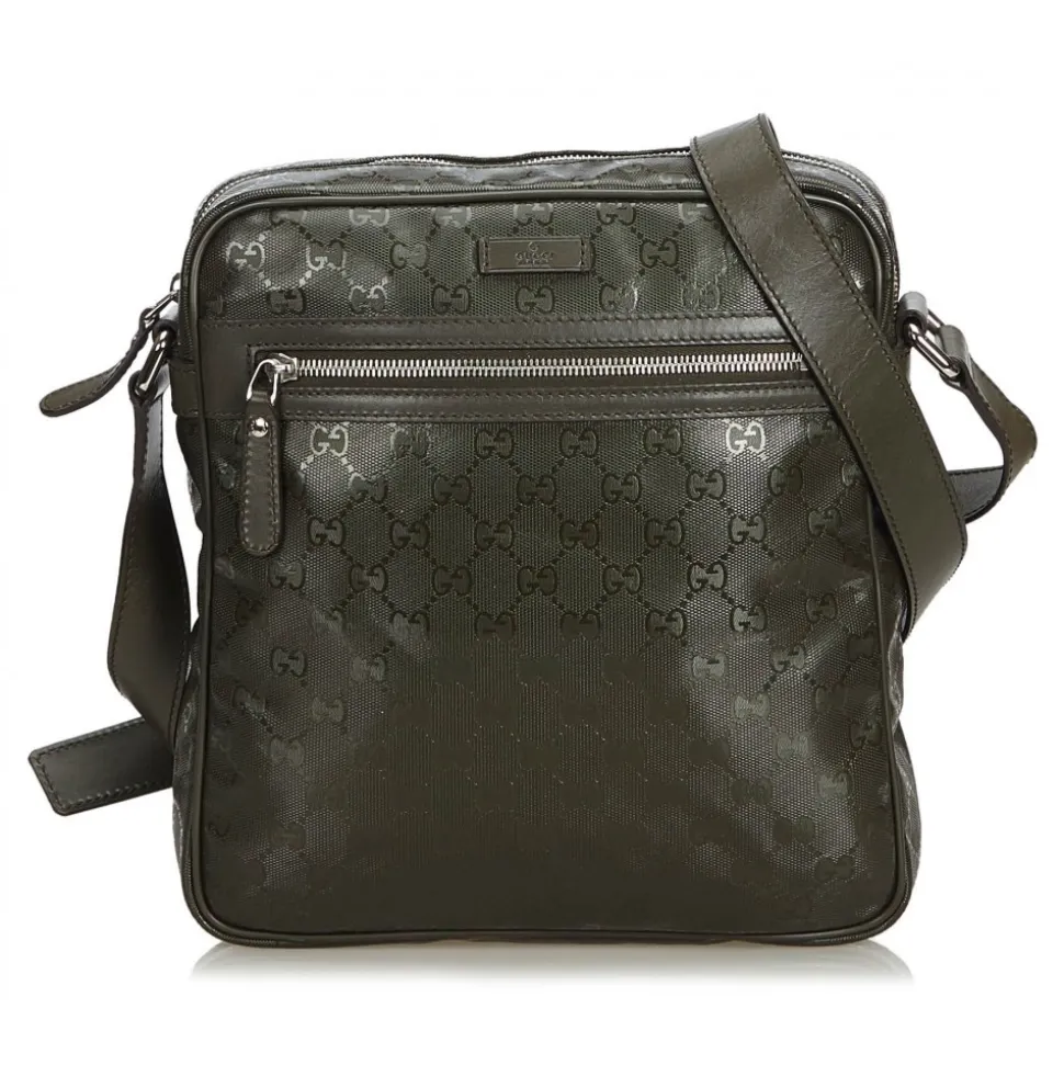 Gucci Vintage - GG Imprime Crossbody Bag - Brown - Leather Handbag - Luxury High Quality - Avvenice