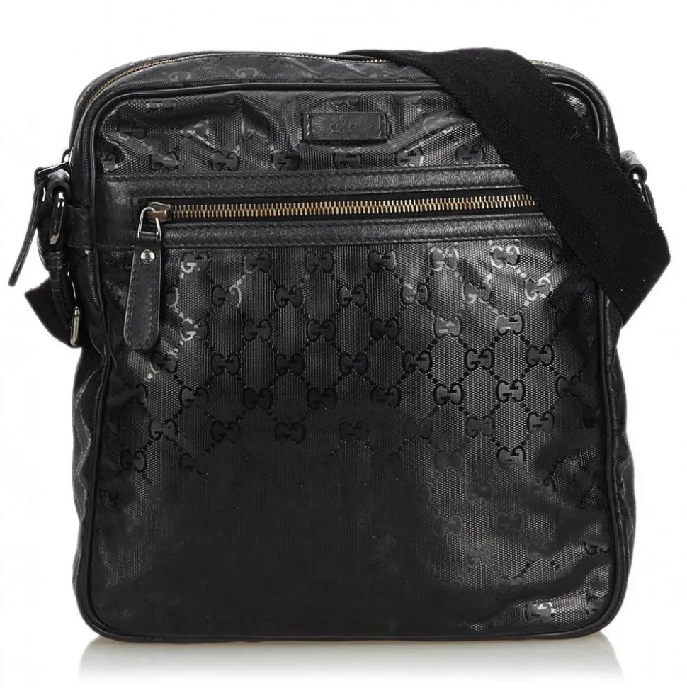 Gucci Vintage - GG Imprime Messenger Bag - Black - Leather Handbag - Luxury High Quality - Avvenice
