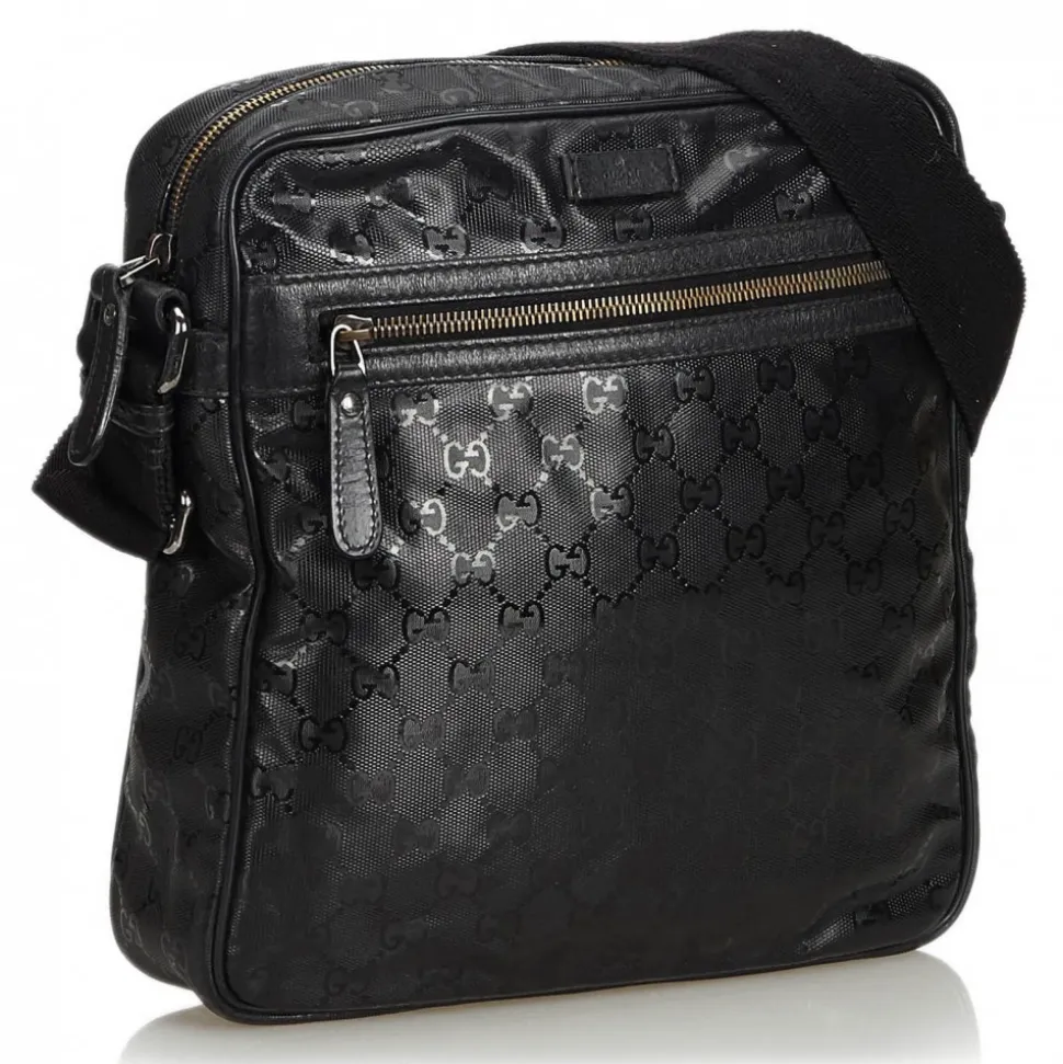 Gucci Vintage - GG Imprime Messenger Bag - Black - Leather Handbag - Luxury High Quality - Avvenice