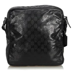 Gucci Vintage - GG Imprime Messenger Bag - Black - Leather Handbag - Luxury High Quality - Avvenice