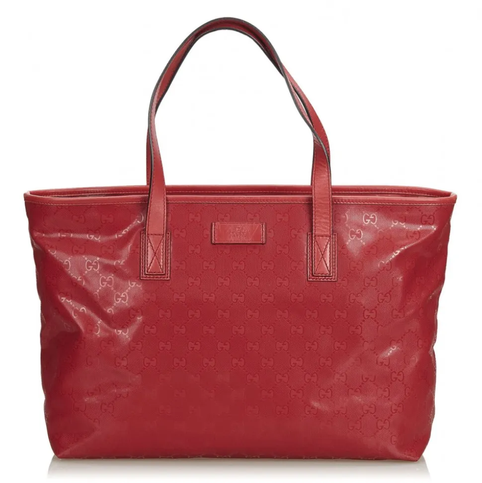 Gucci Vintage - GG Imprime Tote Bag - Pink - Leather Handbag - Luxury High Quality - Avvenice