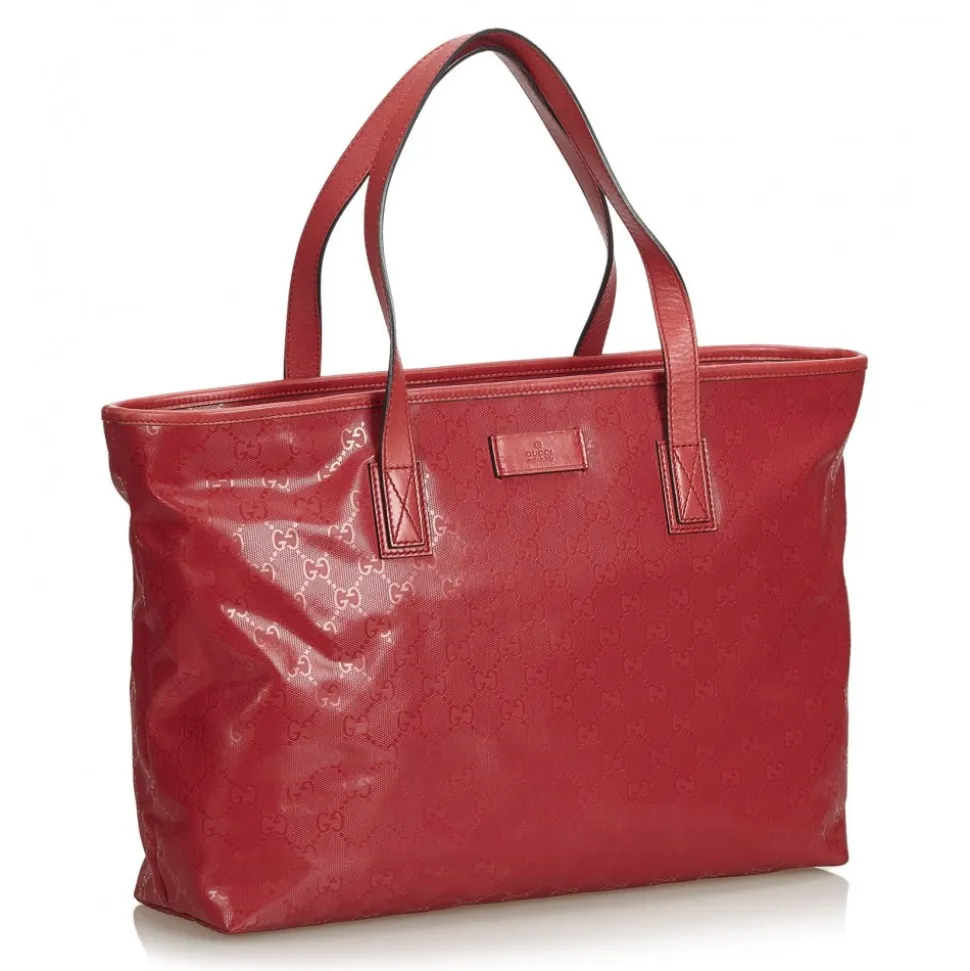 Gucci Vintage - GG Imprime Tote Bag - Pink - Leather Handbag - Luxury High Quality - Avvenice