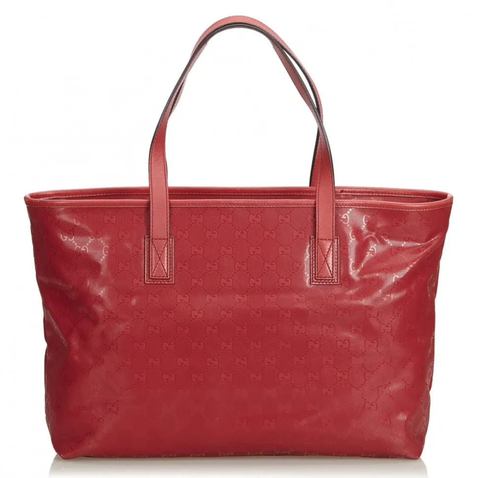 Gucci Vintage - GG Imprime Tote Bag - Pink - Leather Handbag - Luxury High Quality - Avvenice