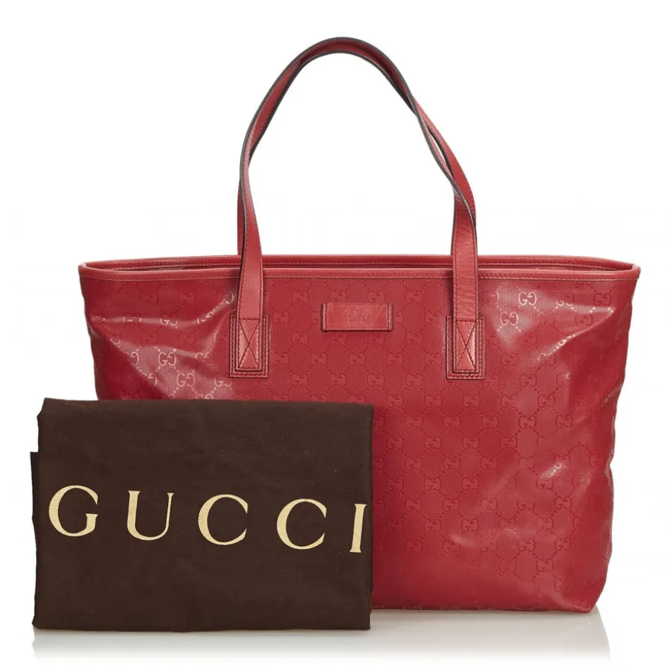 Gucci Vintage - GG Imprime Tote Bag - Pink - Leather Handbag - Luxury High Quality - Avvenice