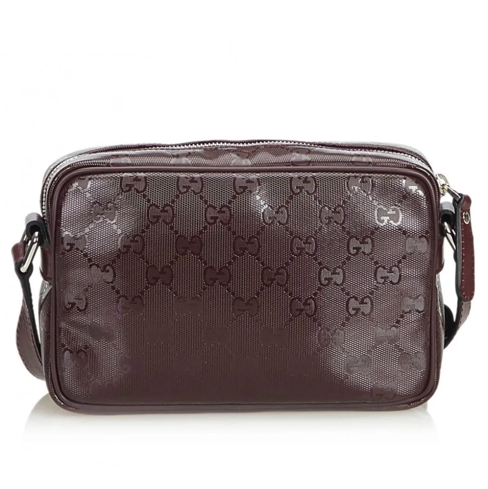 Gucci Vintage - GG Imprime Crossbody Bag - Brown - Leather Handbag - Luxury High Quality - Avvenice