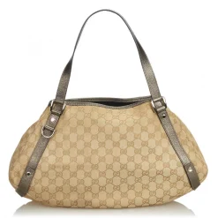 Gucci Vintage - GG Jacquard Pelham Tote Bag - Brown - Leather Handbag - Luxury High Quality - Avvenice
