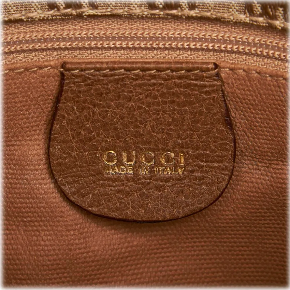 Gucci Vintage - GG Jacquard Crossbody Bag - Brown - Leather Handbag - Luxury High Quality - Avvenice