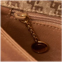 Gucci Vintage - GG Jacquard Crossbody Bag - Brown - Leather Handbag - Luxury High Quality - Avvenice