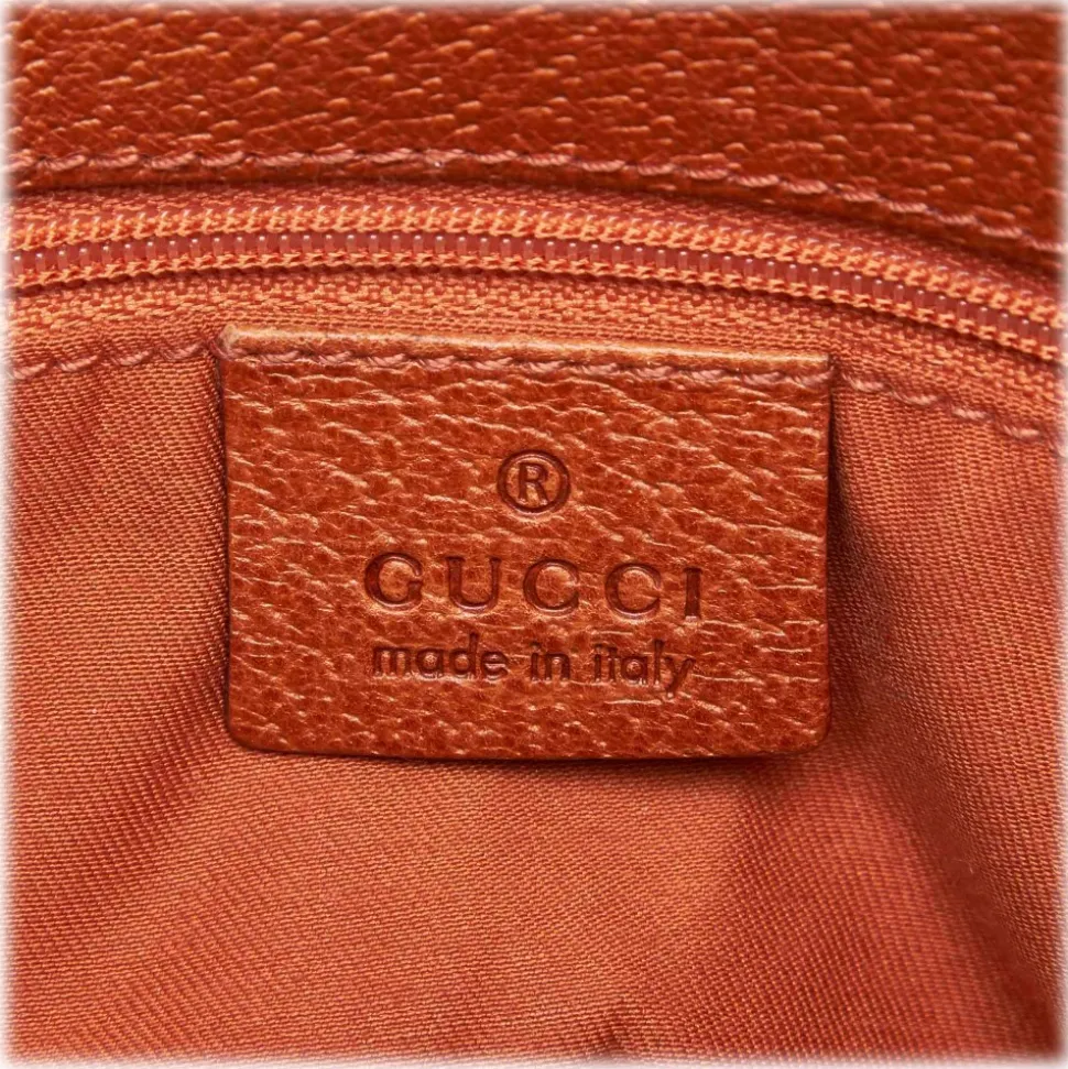 Gucci Vintage - GG Jacquard Tote Bag - Brown - Leather Handbag - Luxury High Quality - Avvenice