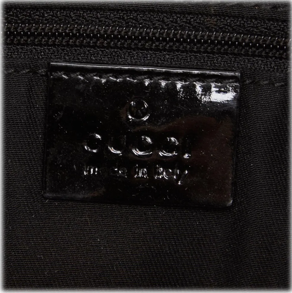 Gucci Vintage - GG Jacquard Abbey Shoulder Bag - Black - Leather Handbag - Luxury High Quality - Avvenice