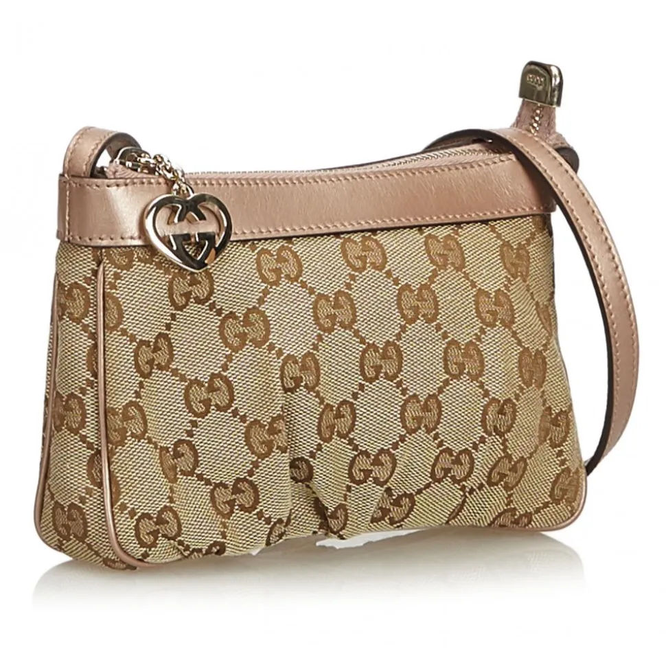 Gucci Vintage - GG Jacquard Crossbody Bag - Brown - Leather Handbag - Luxury High Quality - Avvenice