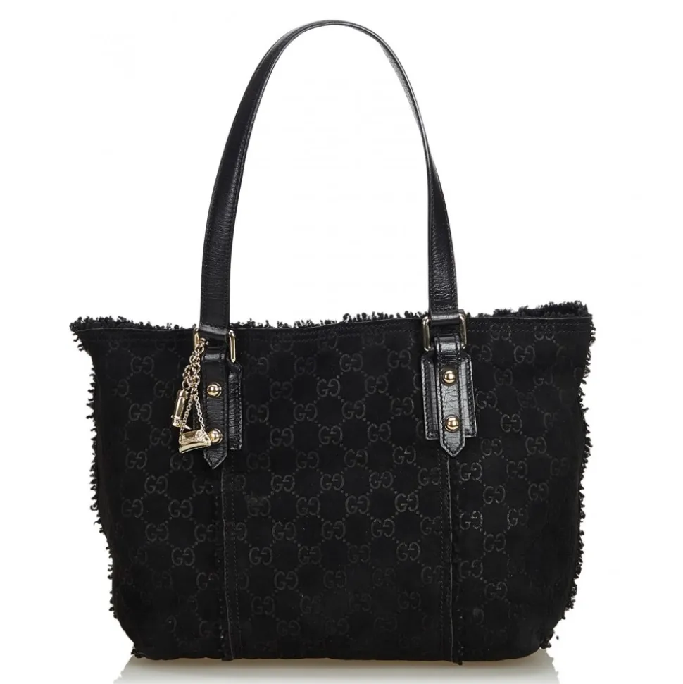 Gucci Vintage - GG Mouton Jolicoeur Tote Bag - Black - Leather Handbag - Luxury High Quality - Avvenice