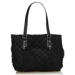 Gucci Vintage - GG Mouton Jolicoeur Tote Bag - Black - Leather Handbag - Luxury High Quality - Avvenice