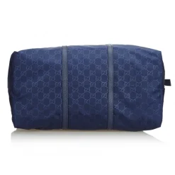 Gucci Vintage - GG Nylon Travel Bag - Blue - Leather Handbag - Luxury High Quality - Avvenice