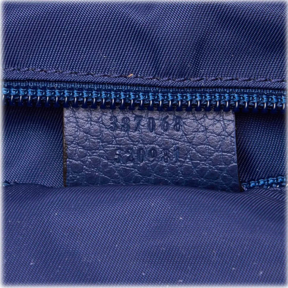 Gucci Vintage - GG Nylon Travel Bag - Blue - Leather Handbag - Luxury High Quality - Avvenice