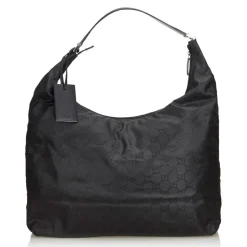 Gucci Vintage - GG Nylon Travel Bag - Black - Leather Handbag - Luxury High Quality - Avvenice