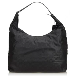 Gucci Vintage - GG Nylon Travel Bag - Black - Leather Handbag - Luxury High Quality - Avvenice