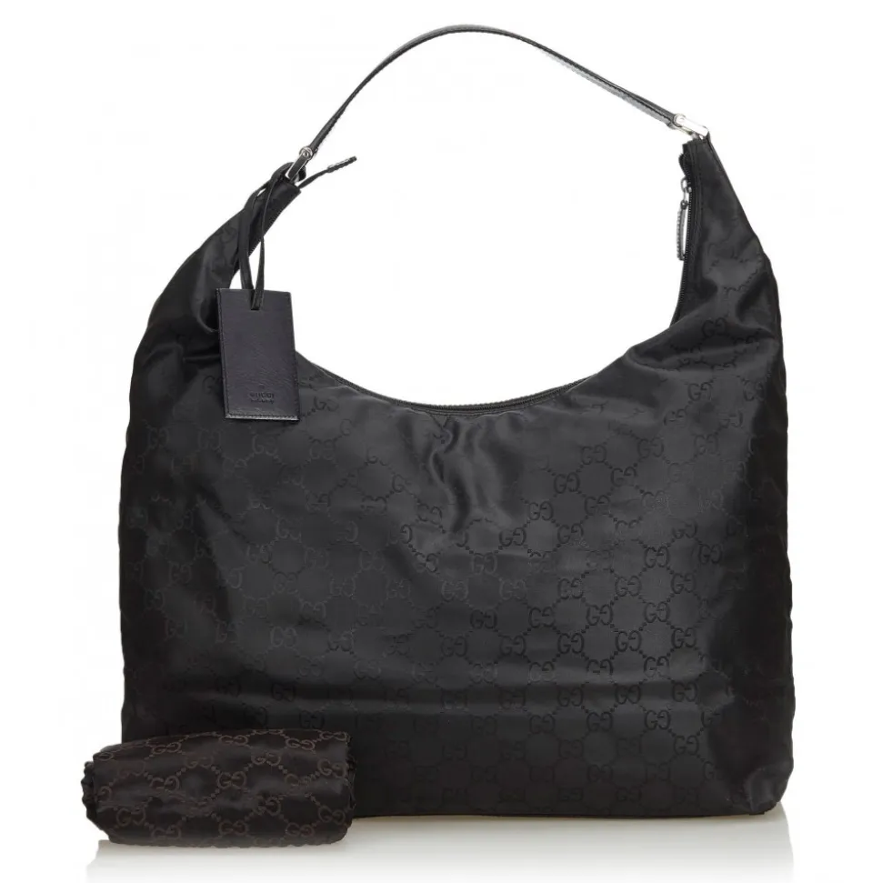 Gucci Vintage - GG Nylon Travel Bag - Black - Leather Handbag - Luxury High Quality - Avvenice