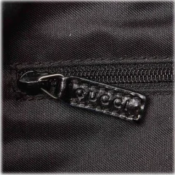 Gucci Vintage - GG Suede Hobo Bag - Black - Leather Handbag - Luxury High Quality - Avvenice