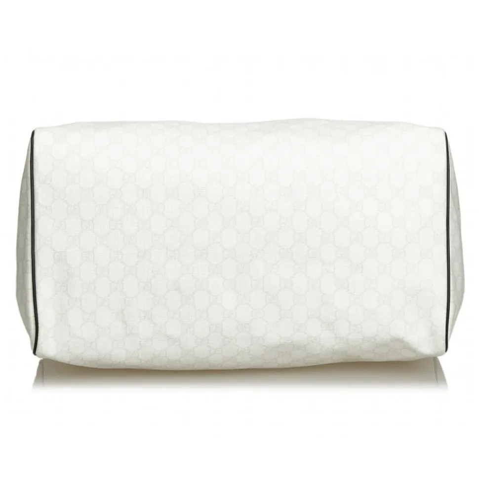 Gucci Vintage - GG Supreme Travel Bag - White - Leather Handbag - Luxury High Quality - Avvenice