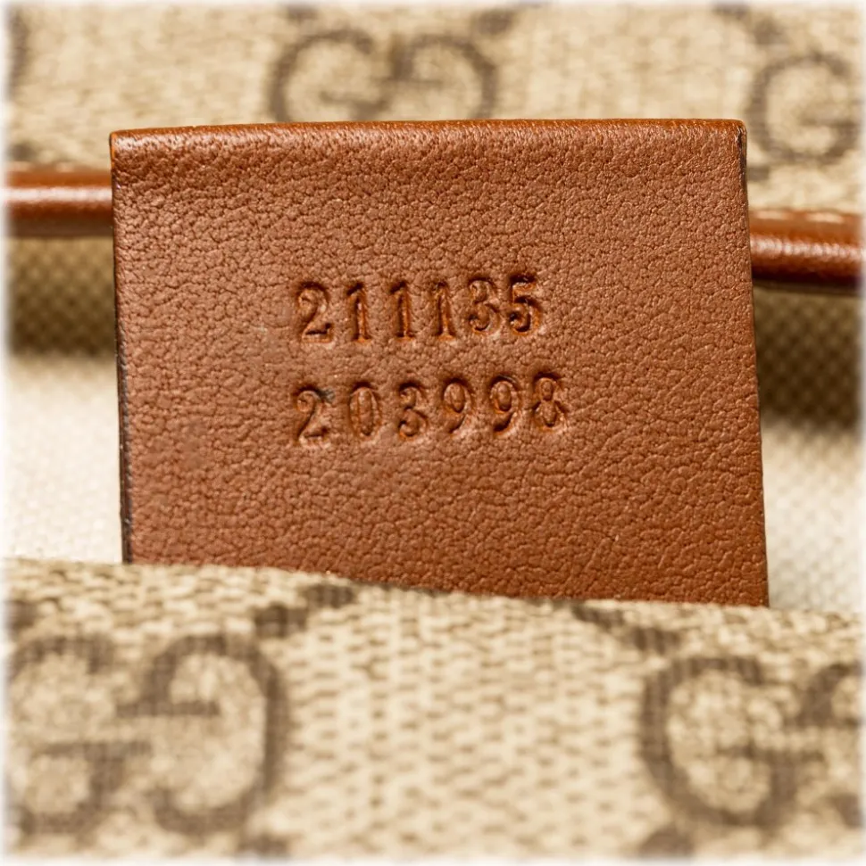 Gucci Vintage - GG Supreme Web Tote Bag - Brown - Leather Handbag - Luxury High Quality - Avvenice