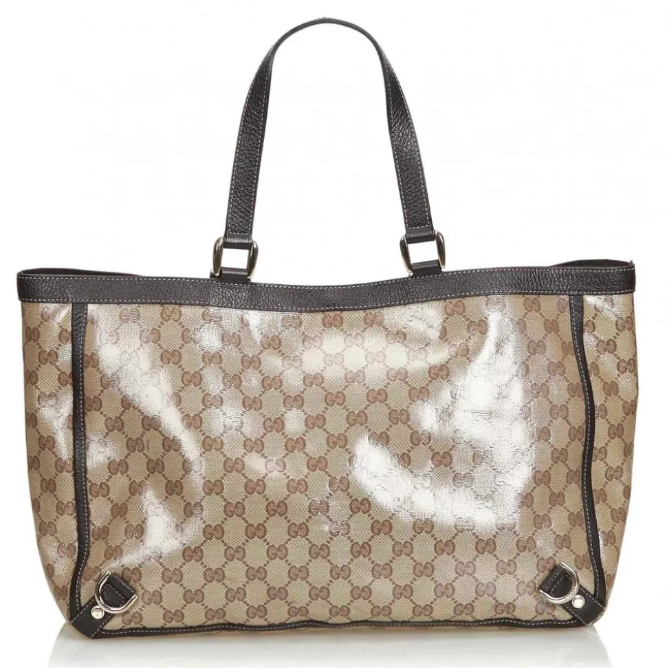 Gucci Vintage - GG Supreme Coated Canvas Abbey-D Ring Tote Bag - Brown - Leather Handbag - Luxury High Quality - Avvenice