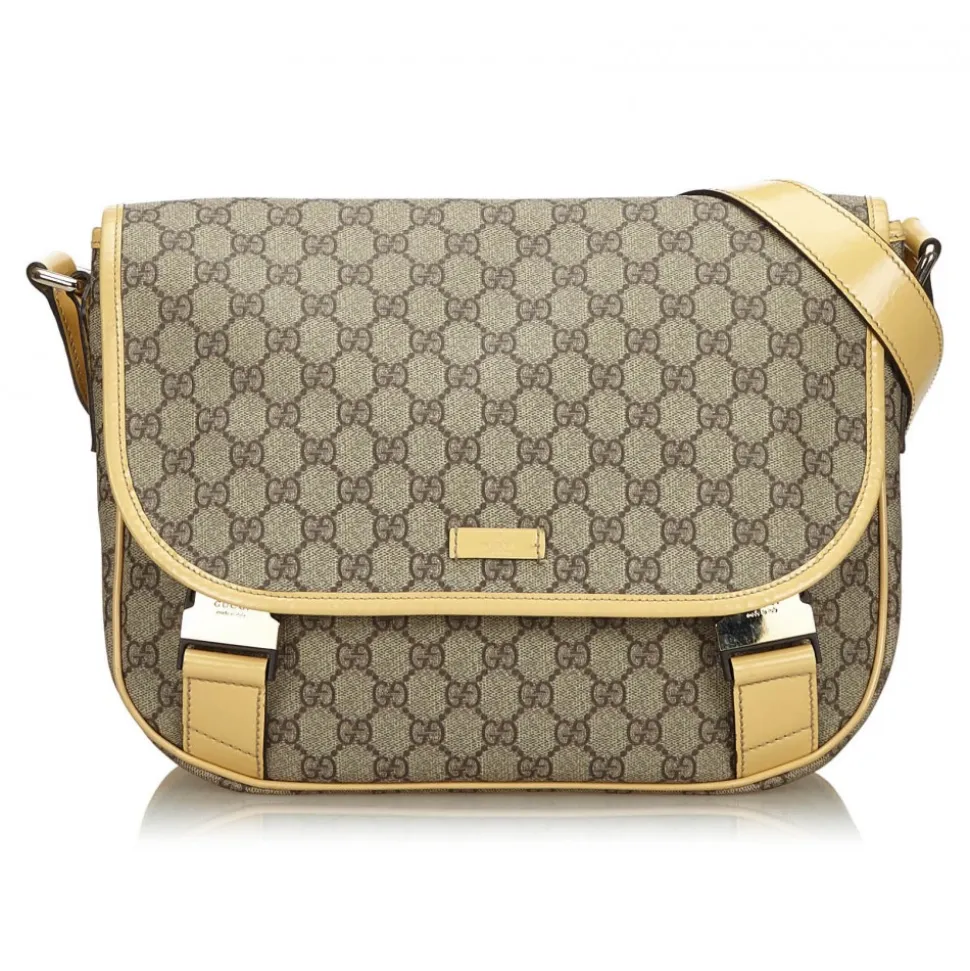 Gucci Vintage - GG Supreme Crossbody Bag - Brown - Leather Handbag - Luxury High Quality - Avvenice