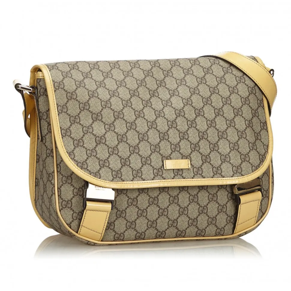 Gucci Vintage - GG Supreme Crossbody Bag - Brown - Leather Handbag - Luxury High Quality - Avvenice