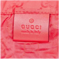 Gucci Vintage - GG Teddy Bear Folding Tote Bag - Red - Leather Handbag - Luxury High Quality - Avvenice